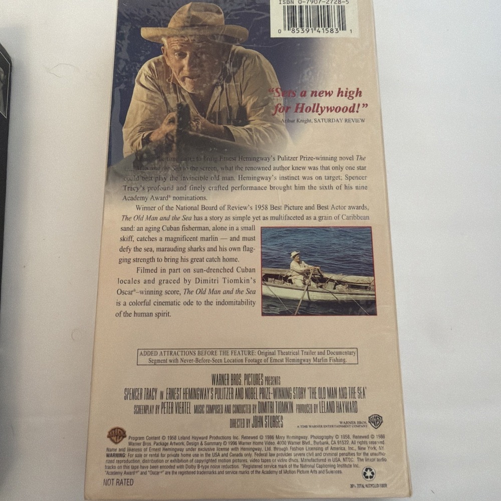2 VHS John Wayne Western Classics And Spencer Tracy The Old Man And The Sea - Picture 6 of 6